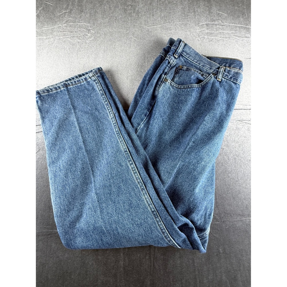 Chic Medium Wash High Rise Straight Leg Denim Jeans Blue Women Size 20W